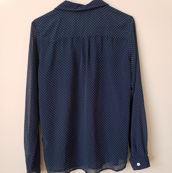 Olive & Oak Button Down Polka Dot Blouse - Picture 3 of 6